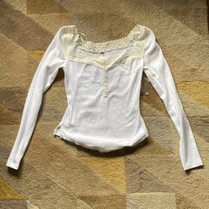 Free People white long sleeve top